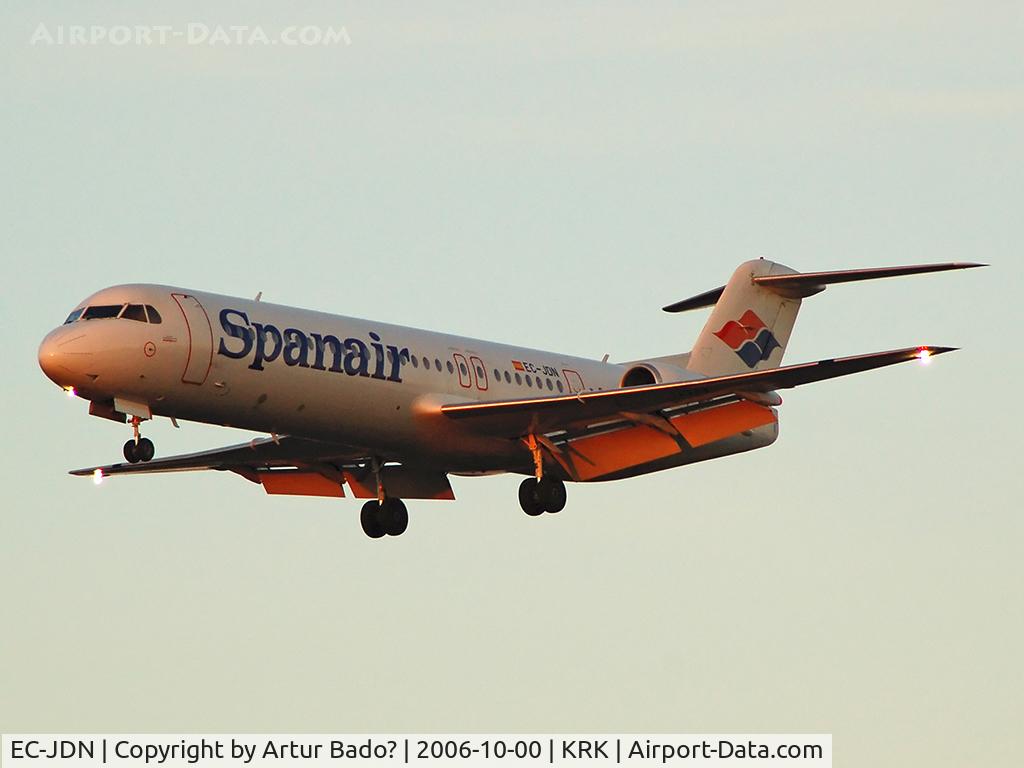 EC-JDN, 1991 Fokker 100 (F-28-0100) C/N 11322, Spanair - GirJet