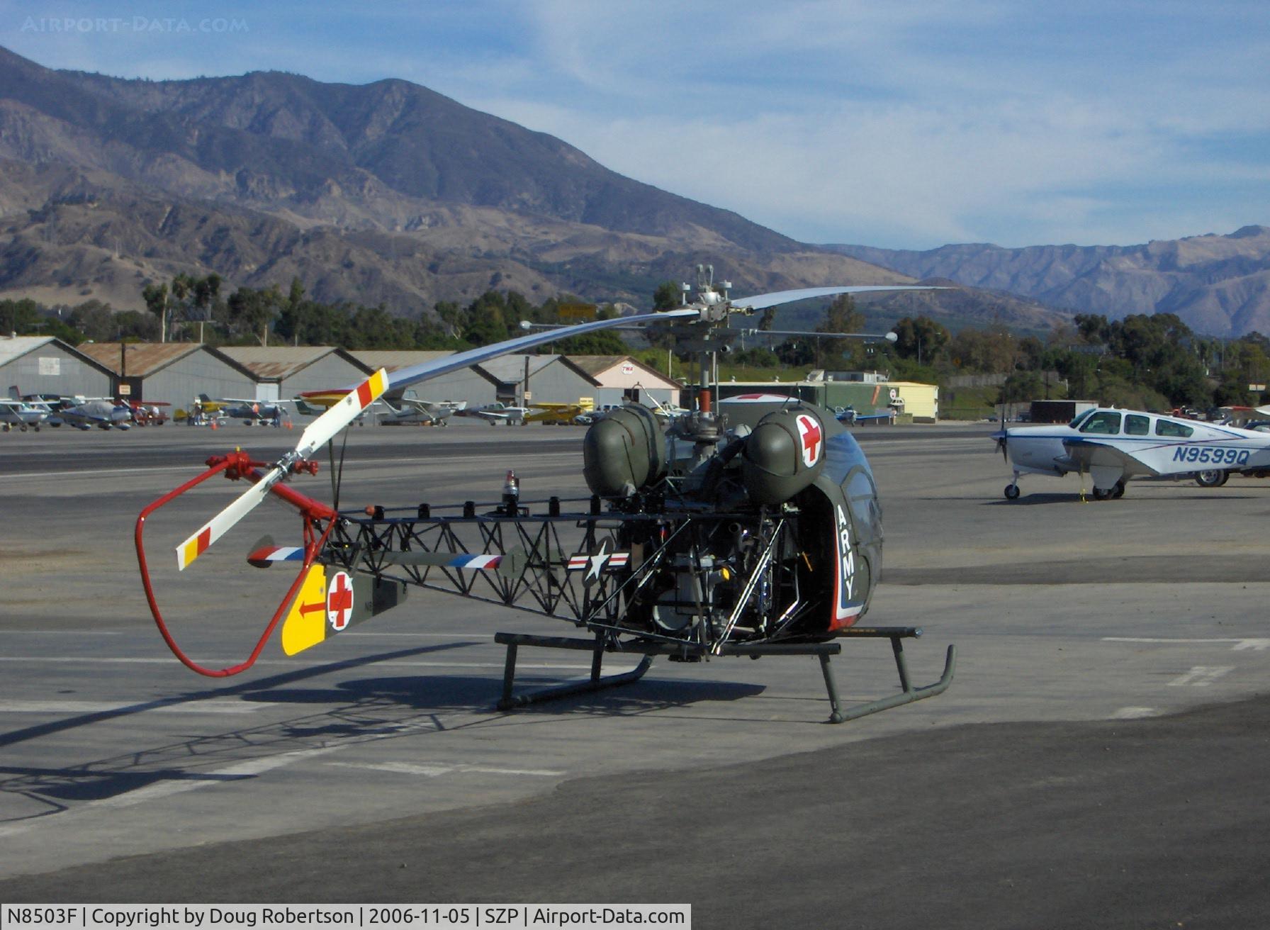 N8503F, 1965 Bell 47G-4 C/N 3350, 1965 Bell 47G-4, Lycoming VO-540 305 H, a beautiful restoration