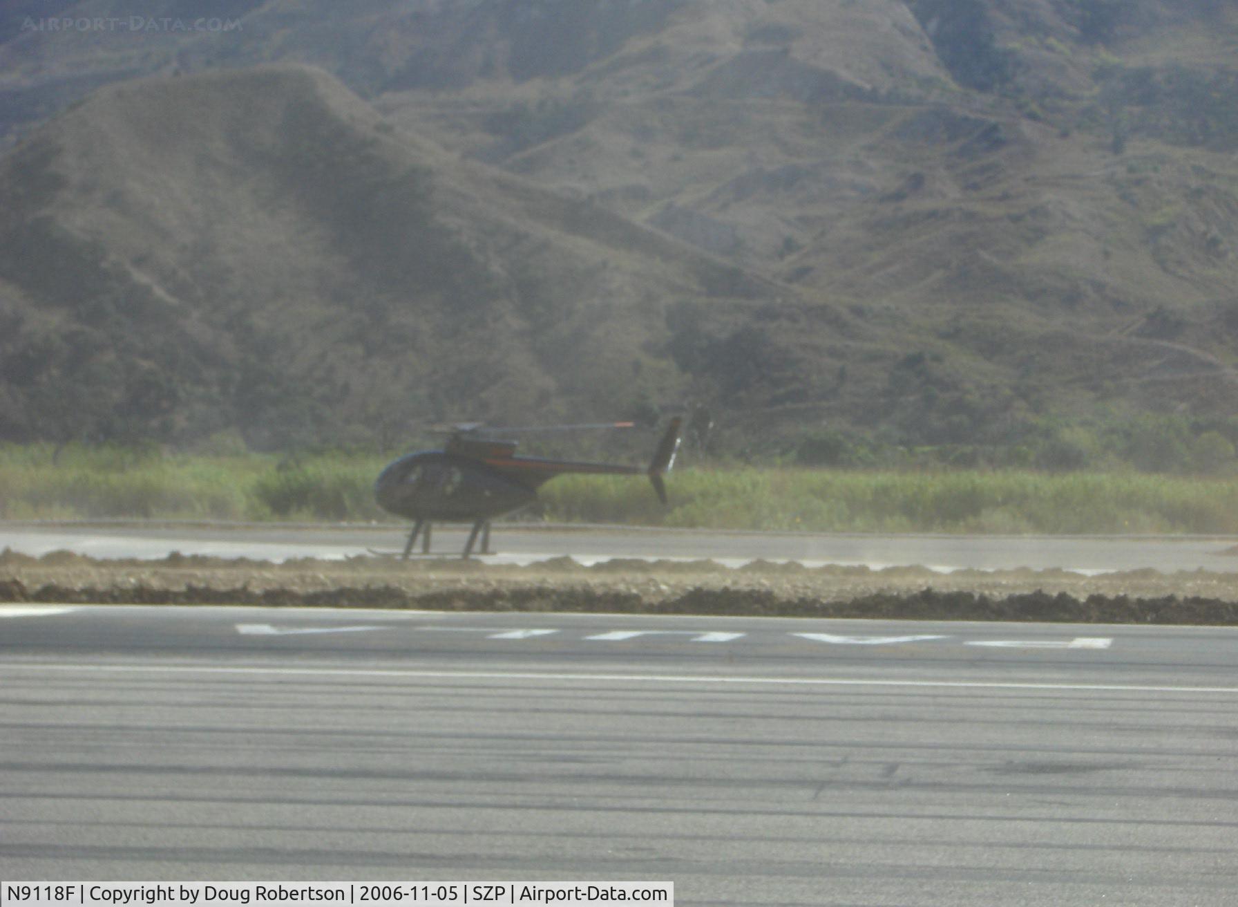 N9118F, 1972 Hughes 369HS C/N 720397S, 1972 Hughes 369HS, Allison 250 Ser. turboshaft 400 shp, landing SZP's Helipad