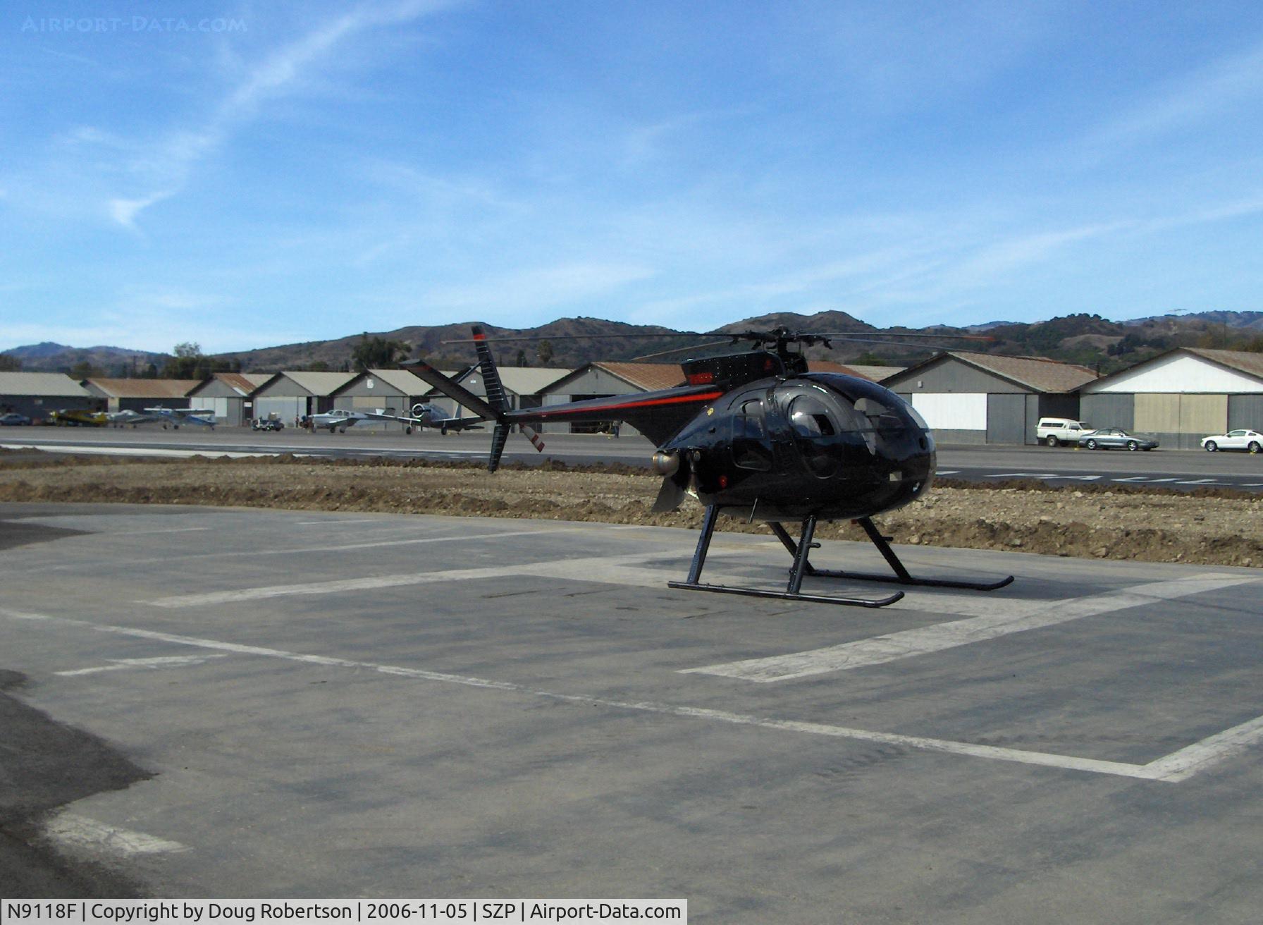 N9118F, 1972 Hughes 369HS C/N 720397S, 1972 Hughes 369HS, Allison 250 Ser. turboshaft 400 shp, engine cowl open for cooling