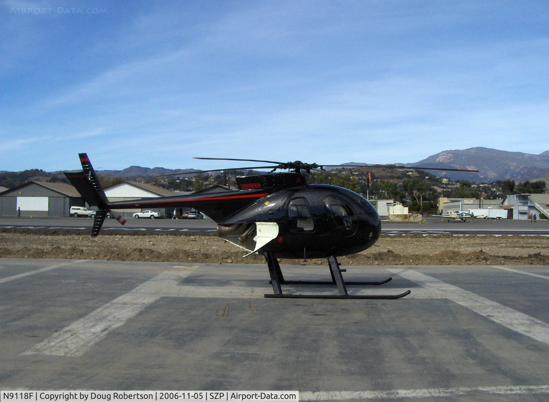 N9118F, 1972 Hughes 369HS C/N 720397S, 1972 Hughes 369HS, Allison 250 ser. turboshaft 400 shp, engine cowl open for cooling