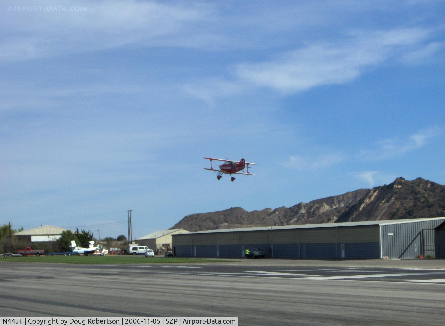 N44JT, 1976 Pitts S-1S Special C/N 7-0241, 1976 Thomas PITTS S-1S, Lycoming O&VO-360, takeoff climbout Runway 04