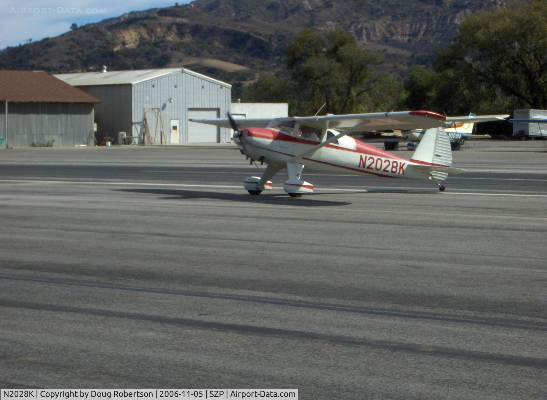 N2028K, 1947 Luscombe 8E Silvaire C/N 4755, 1947 Luscombe 8E SILVAIRE, Continental C85 85 Hp, taxi turn after landing Runway 04