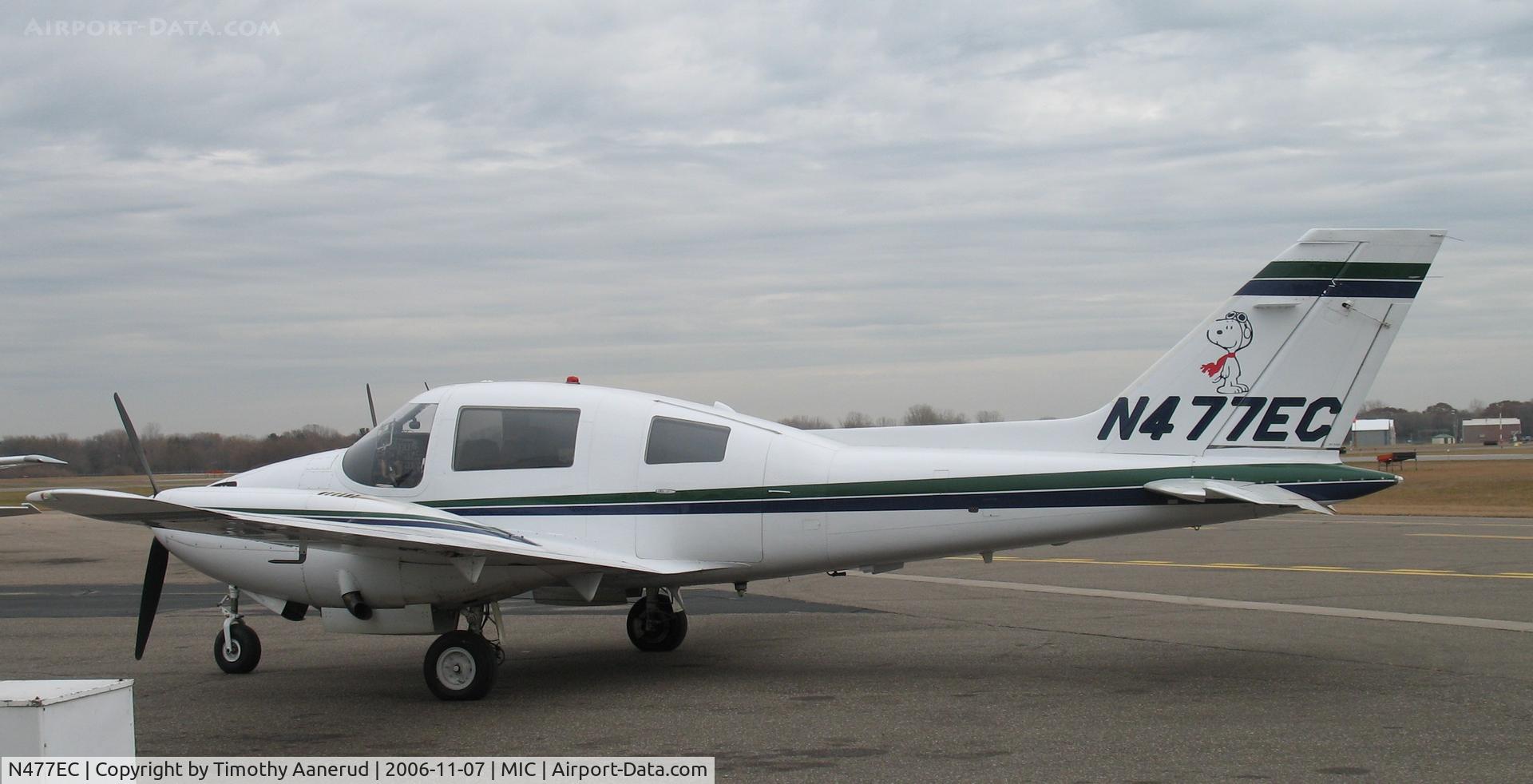 N477EC, 1969 Beagle B-206 Series 2 C/N B068, Parked at the Crystal Shamrock fuel pumps