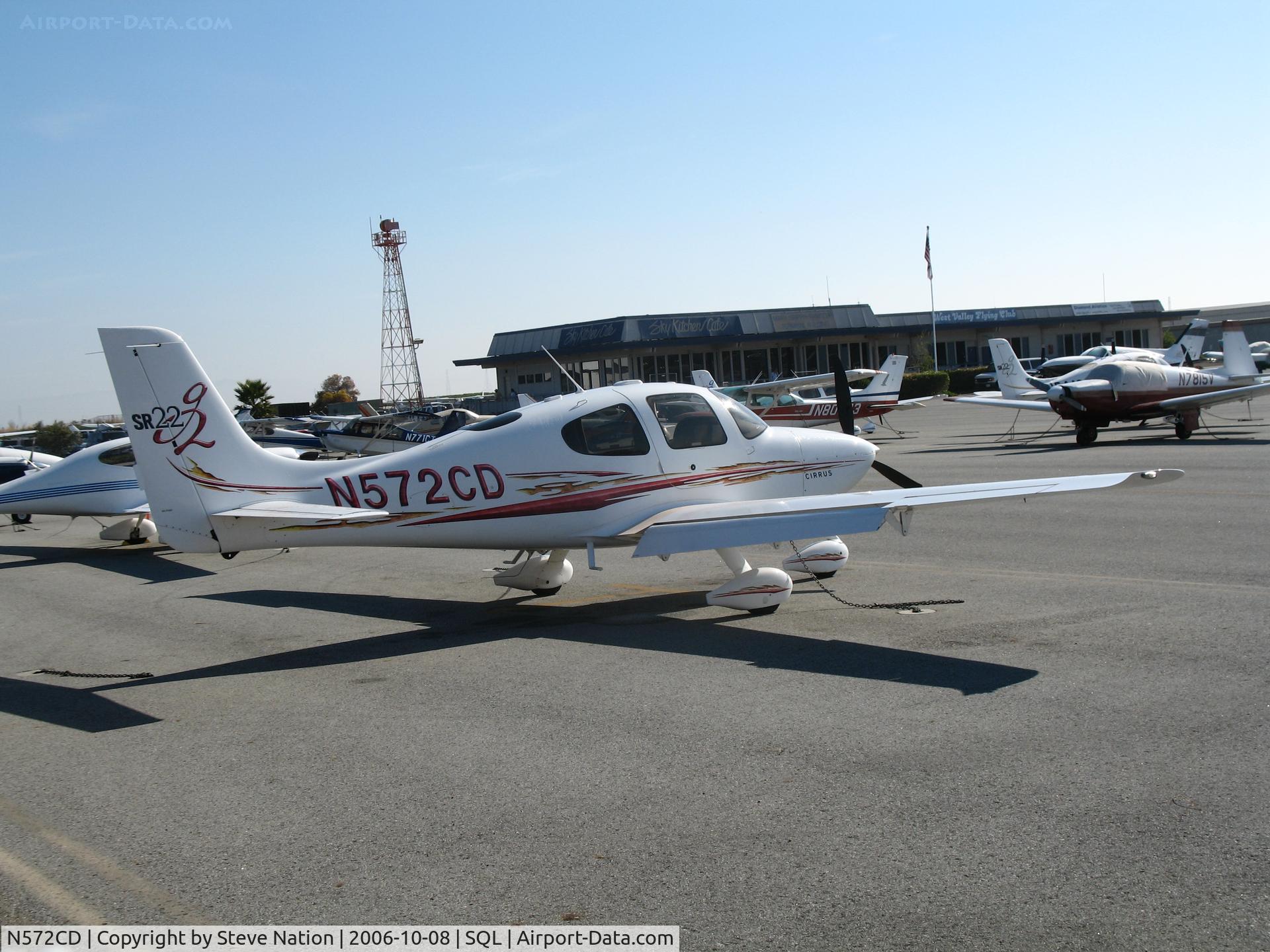 N572CD, 2005 Cirrus SR22 C/N 1663, Sierra 6 Inc. (Crested Butte, WY) 2005 Cirrus Design SR22 @ San Carlos Airport, CA