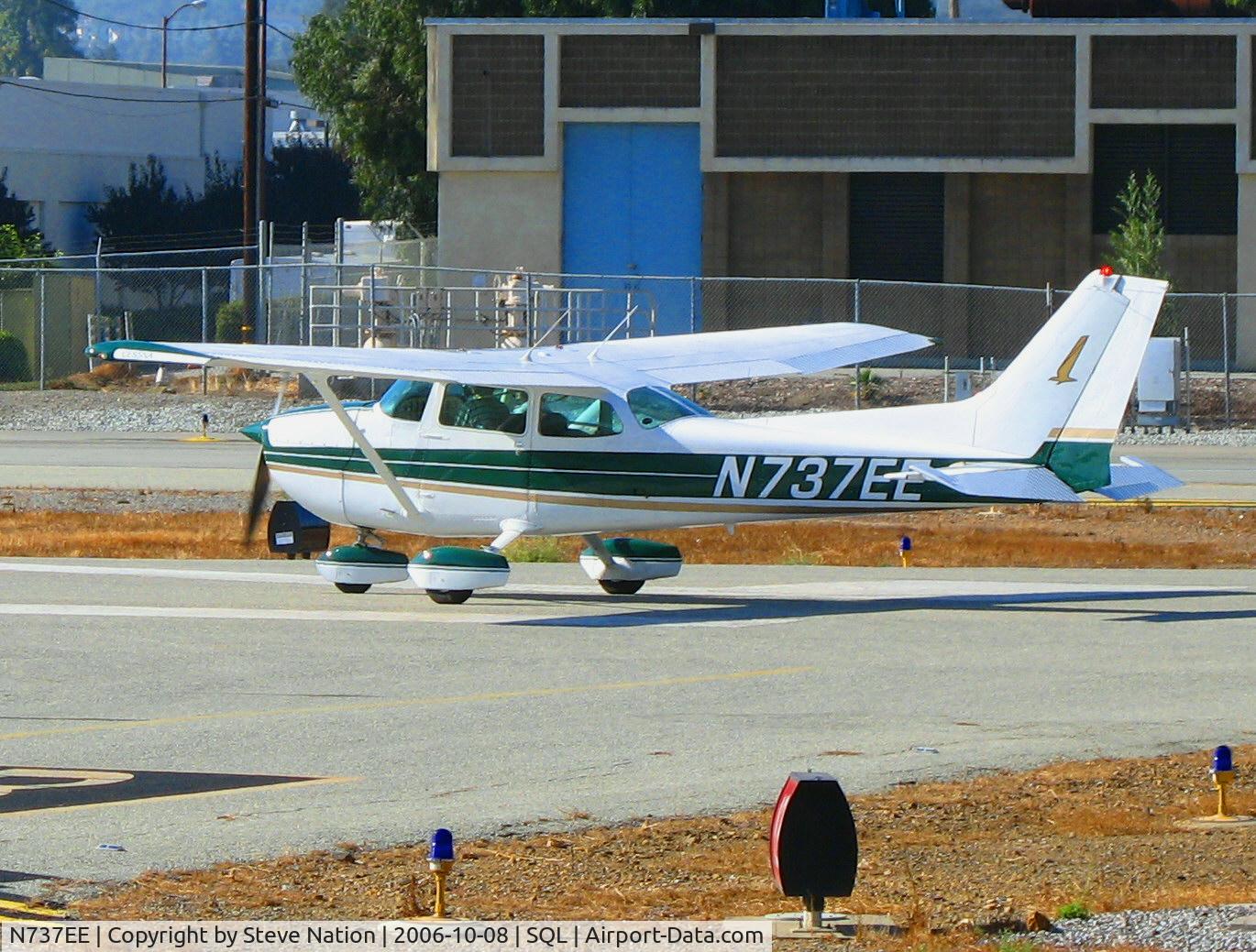 N737EE, 1977 Cessna 172N C/N 17269355, 1977 Cessna 172N cleared for take-off @ San Carlos Airport, CA