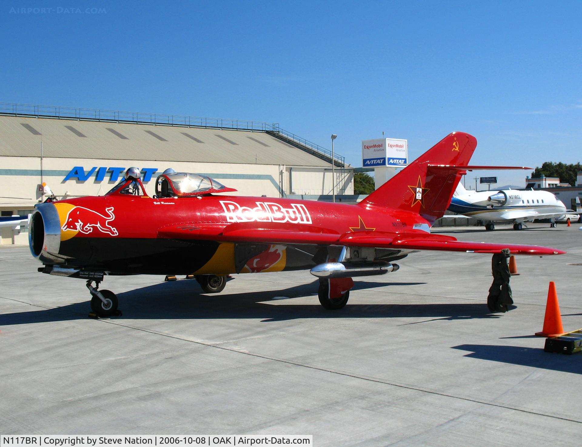 N117BR, 1959 PZL-Mielec Lim-5 (MiG-17F) C/N 1C1529, Bright red Mig Magic Inc. LIM-5 as NX117BR at Fleet Week air show @ Oakland International Airport, CA