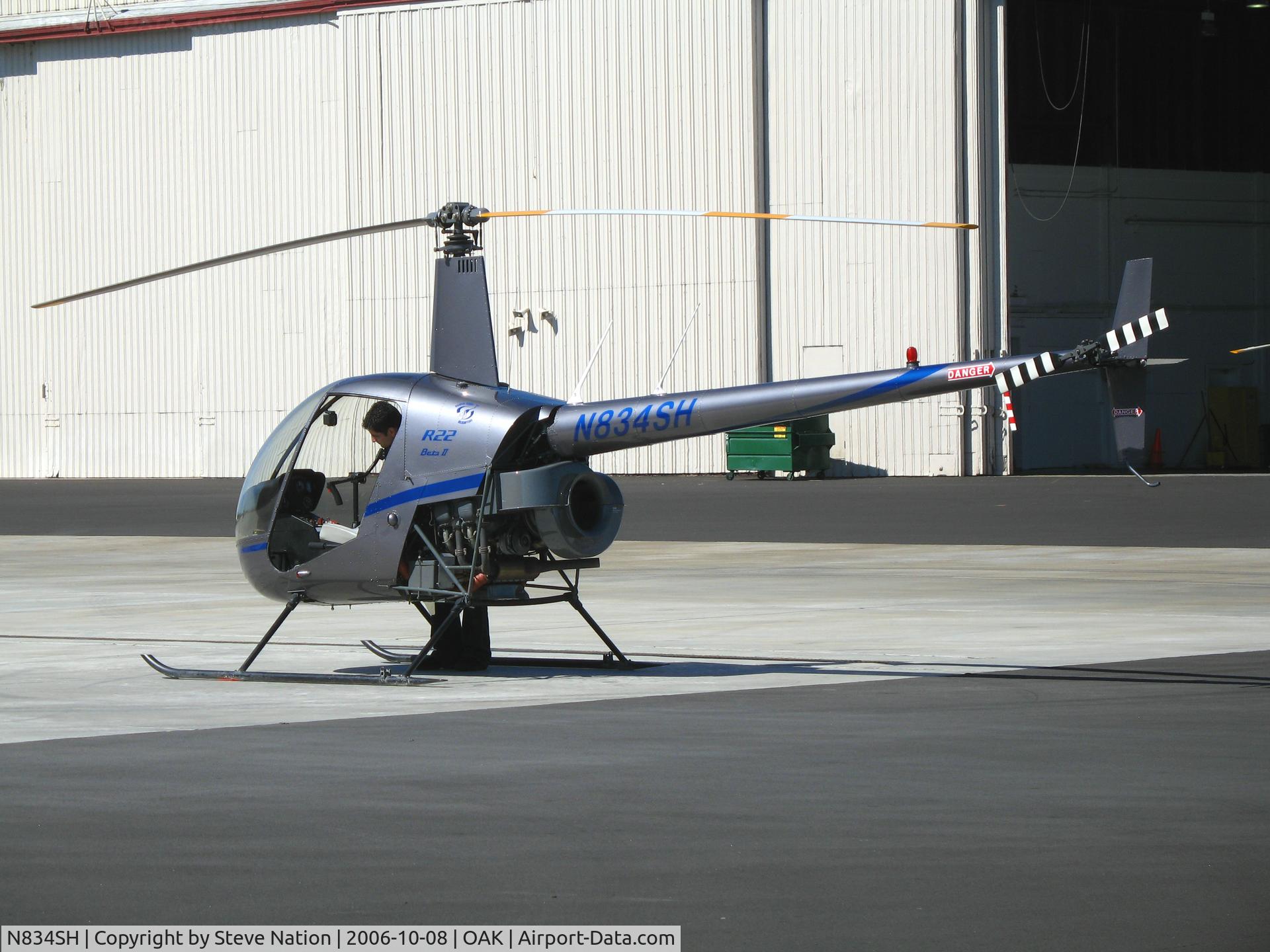 N834SH, 2005 Robinson R22 BETA C/N 3800, Silver State Helicopters 2005 Robinson R22 BETA @ Oakland International Airport, CA