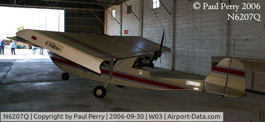 N6207Q, 1993 Quad City Challenger II Clip Wing  Special C/N CH2-1192-CW-0899, Dig the reflective registration numbers.  Nice!