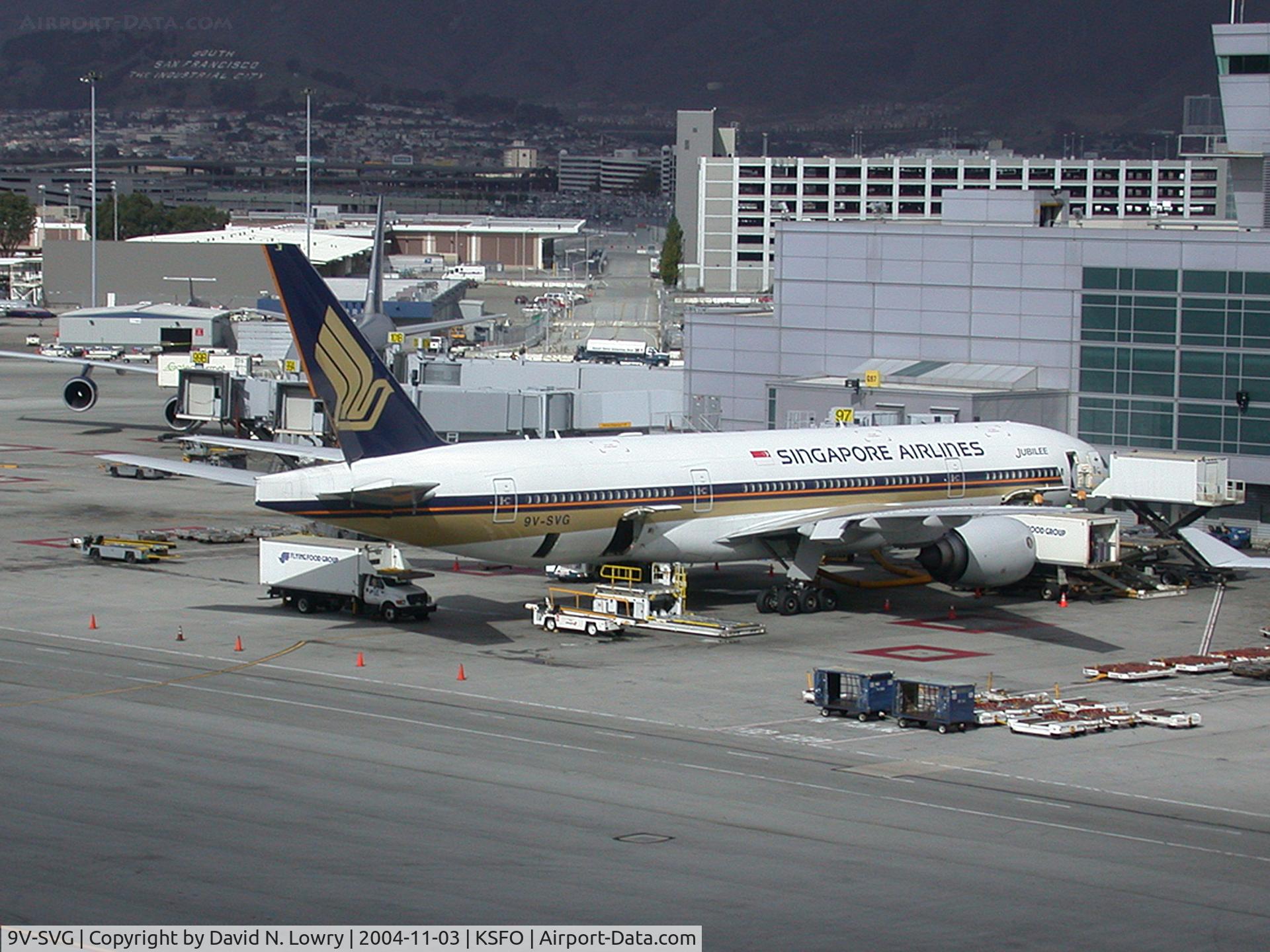 9V-SVG, 2002 Boeing 777-212/ER C/N 30872, 9V-SVG at KSFO.