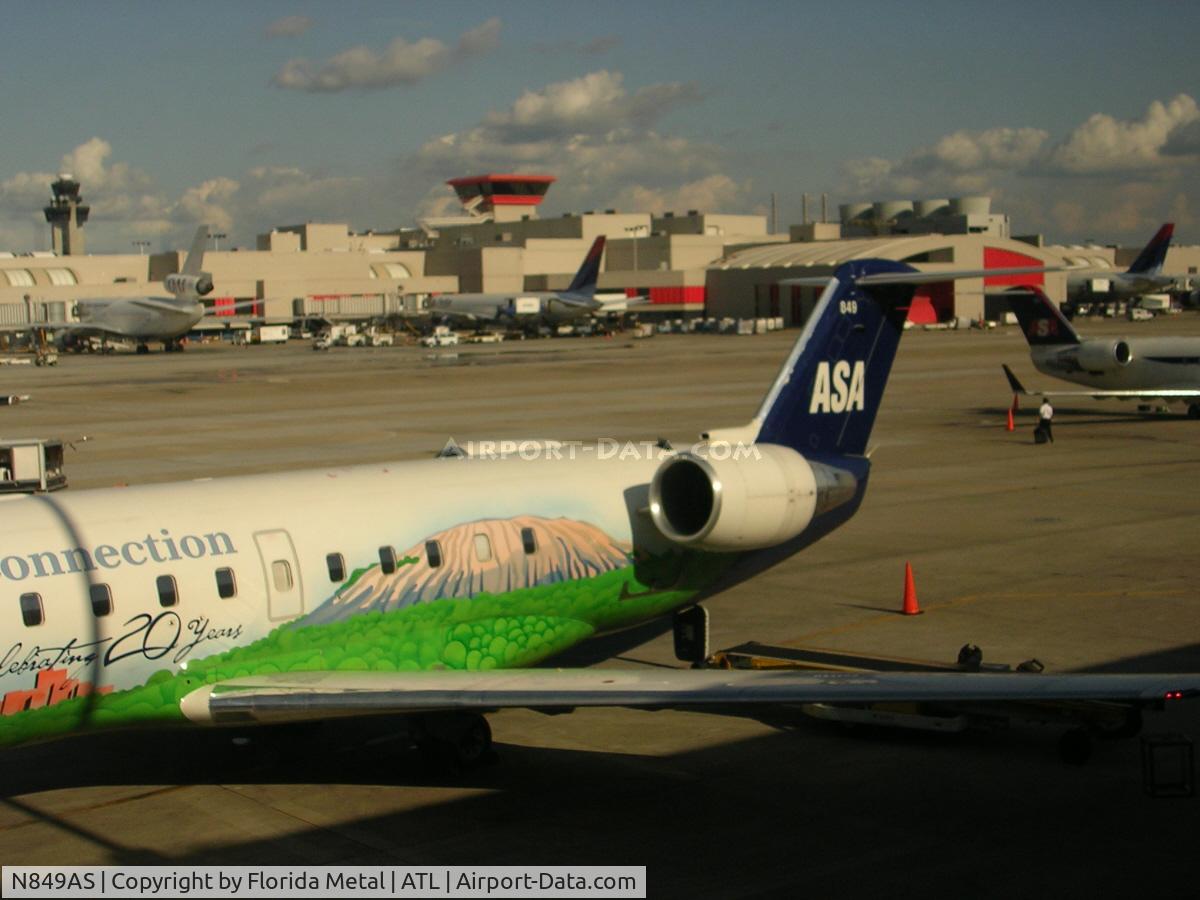 N849AS, 1999 Bombardier CRJ-200ER (CL-600-2B19) C/N 7347, Atlanta plane