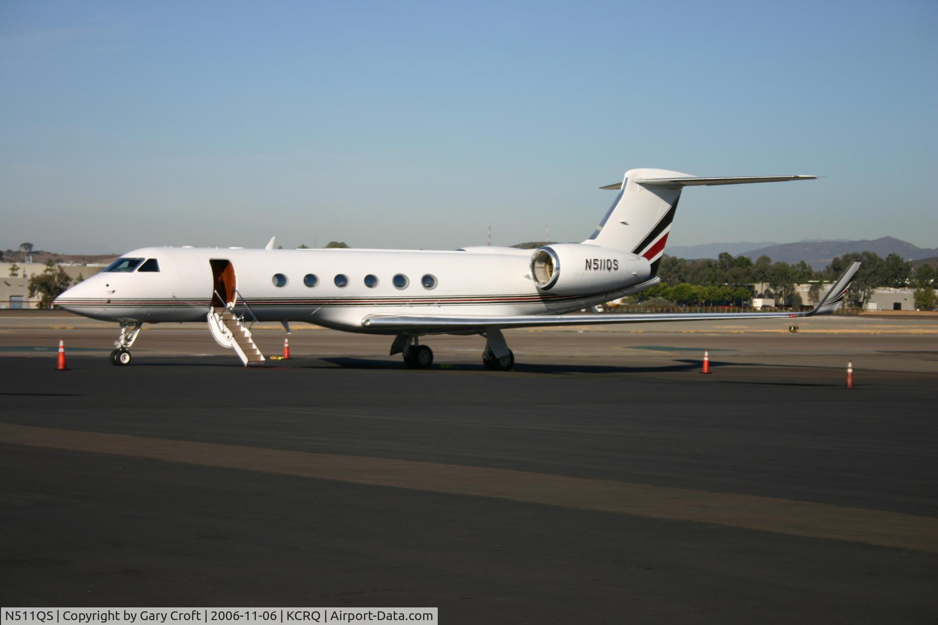 N511QS, 2001 Gulfstream Aerospace G-V C/N 647, Departing Mc Clellean Palomar Airport