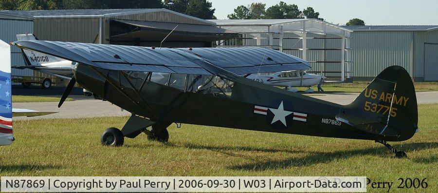 N87869, 1954 Piper L-21B C/N 18-3355, Piper FAC on the static taxiway display