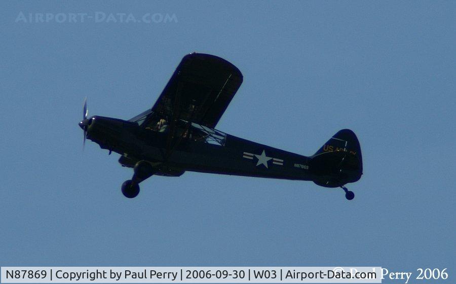 N87869, 1954 Piper L-21B C/N 18-3355, Headed home, a very clean L-21 FAC bird