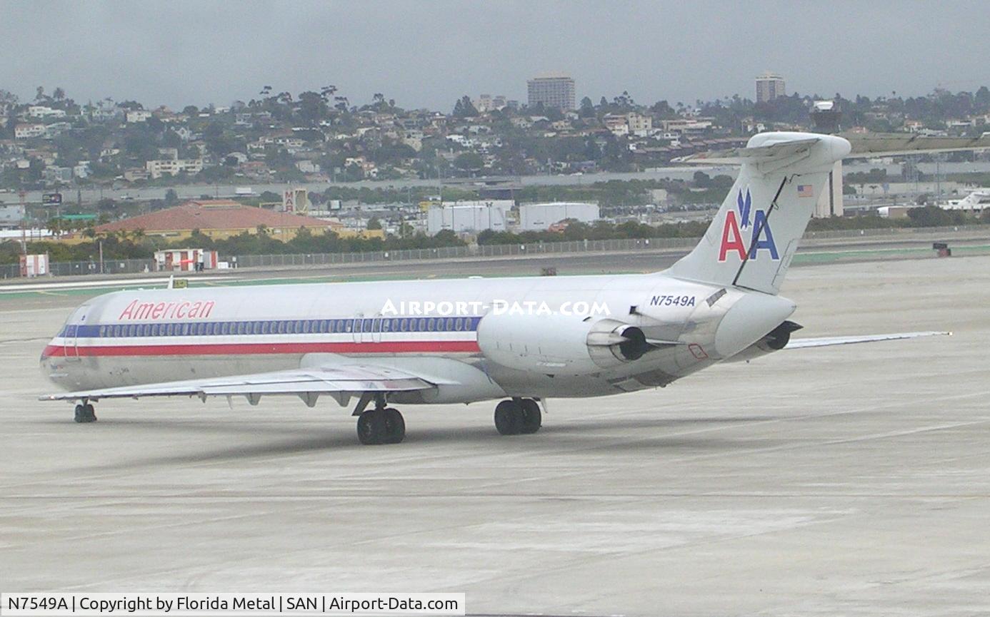 N7549A, 1991 McDonnell Douglas MD-82 (DC-9-82) C/N 53031, SAN