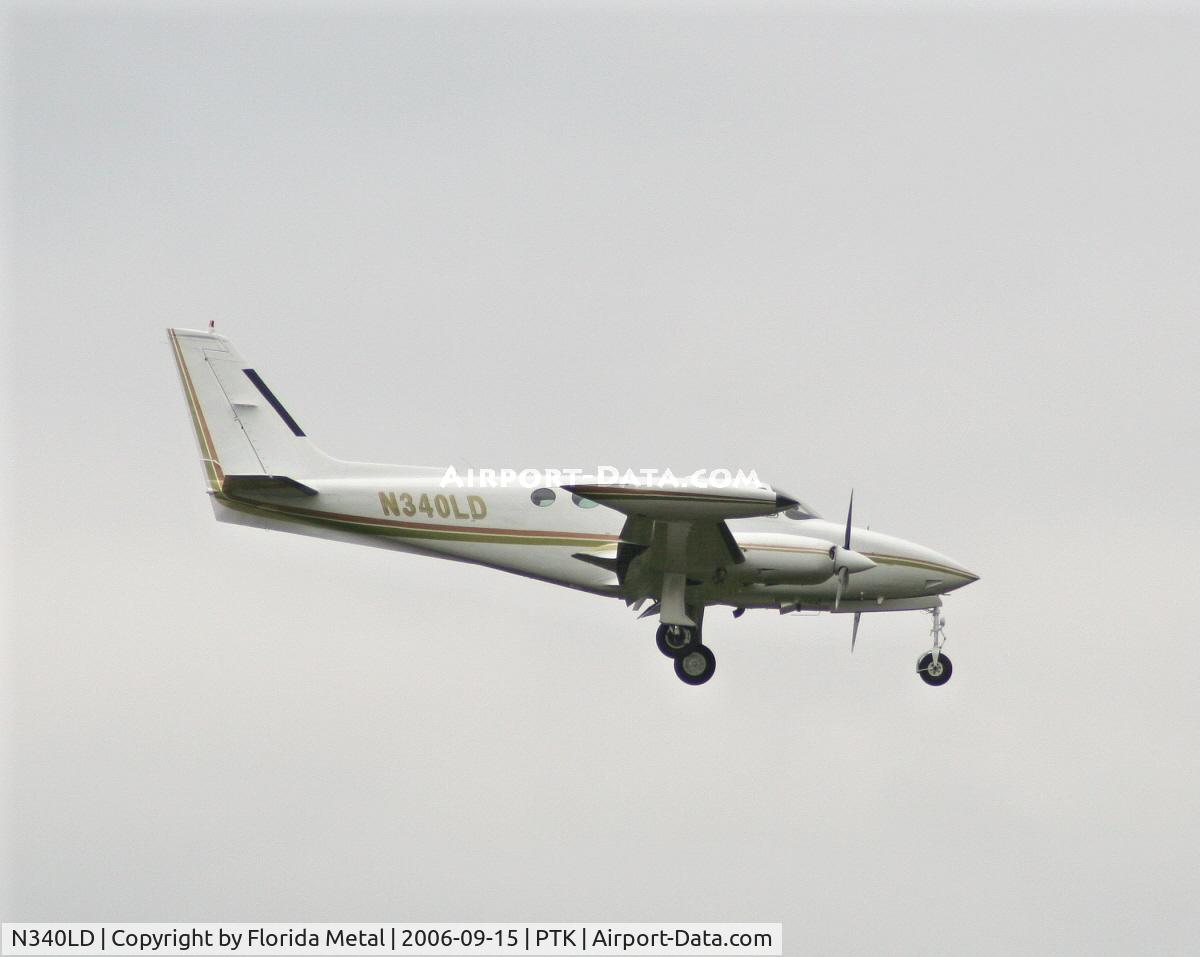 N340LD, 1980 Cessna 340A C/N 340A1004, landing