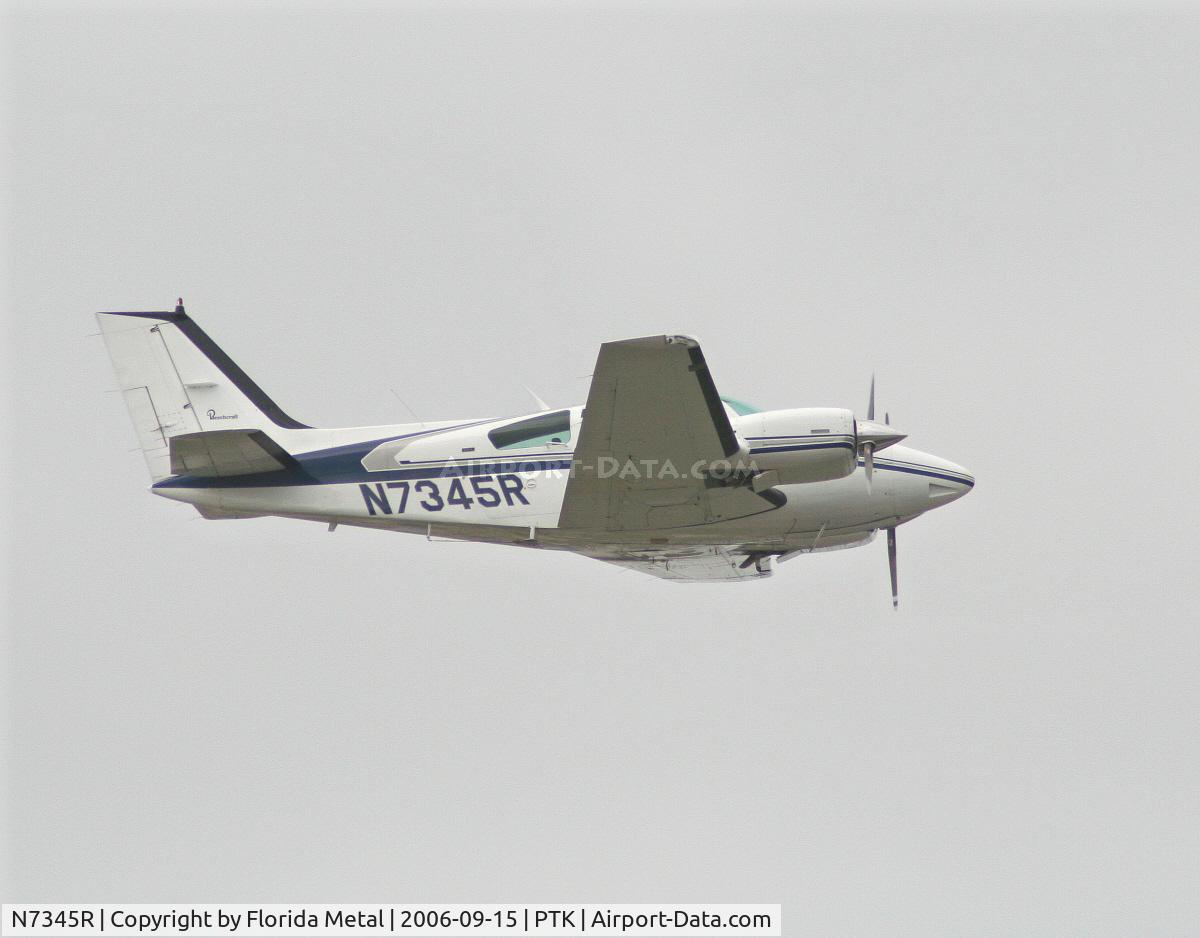 N7345R, 1974 Beech 95-B55 (T42A) Baron C/N TC-1707, take off
