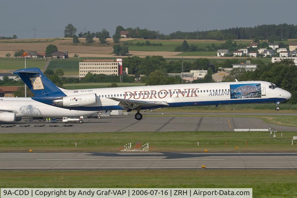 9A-CDD, 1982 McDonnell Douglas MD-82 (DC-9-82) C/N 49113, Dubrovnik Airlines MD80