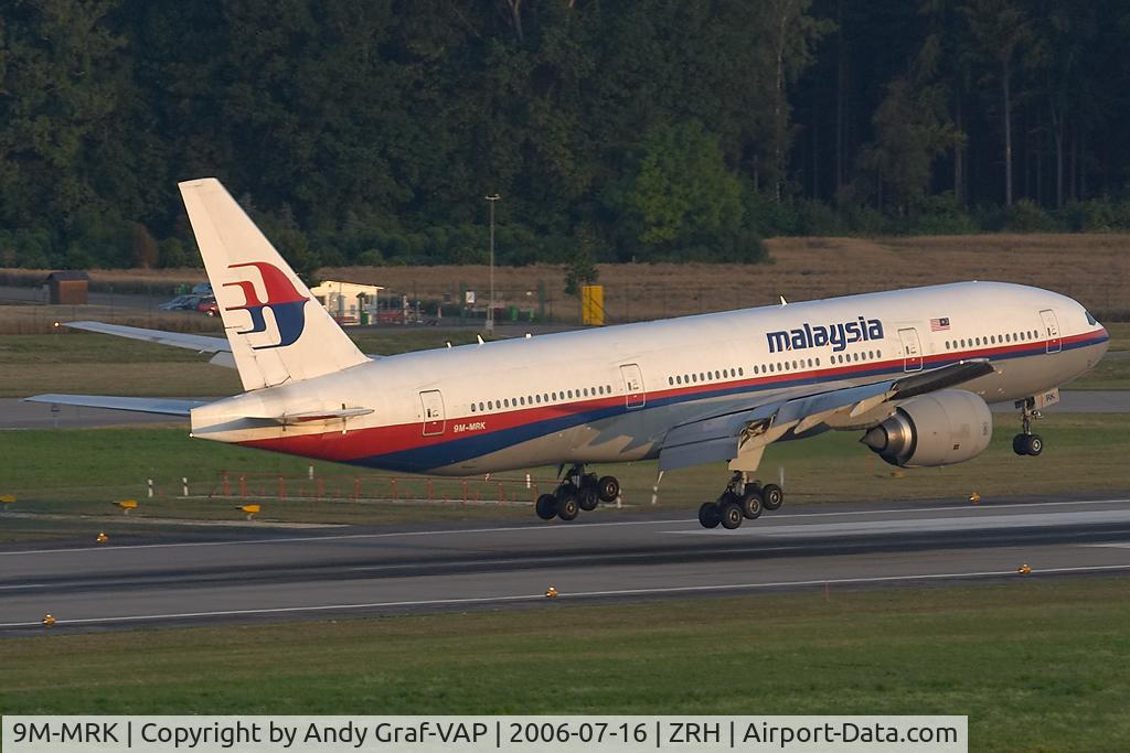 9M-MRK, 1999 Boeing 777-2H6/ER C/N 28418, Malaysia Airlines 777-200