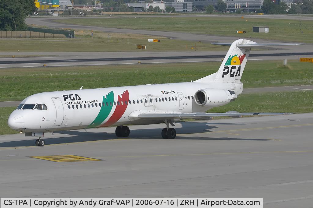 CS-TPA, 1989 Fokker 100 (F-28-0100) C/N 11257, Portugalia F100