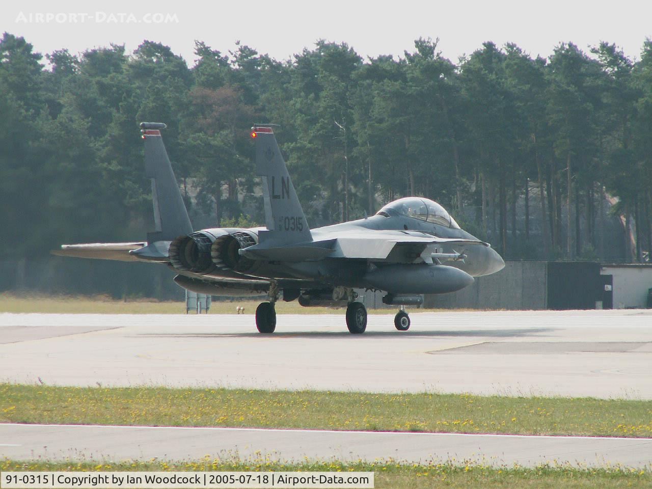 91-0315, 1991 McDonnell Douglas F-15E Strike Eagle C/N 1222/E180, F-15E/48 FW at Lakenheath
