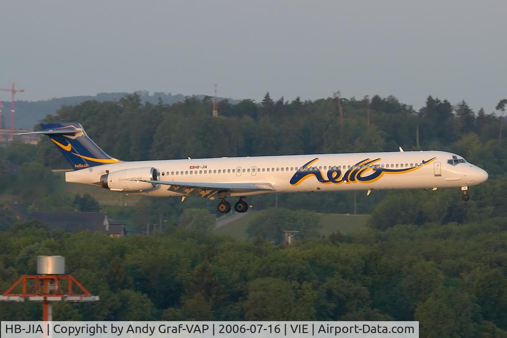 HB-JIA, 1997 McDonnell Douglas MD-90-30 C/N 53552, Hello MD90