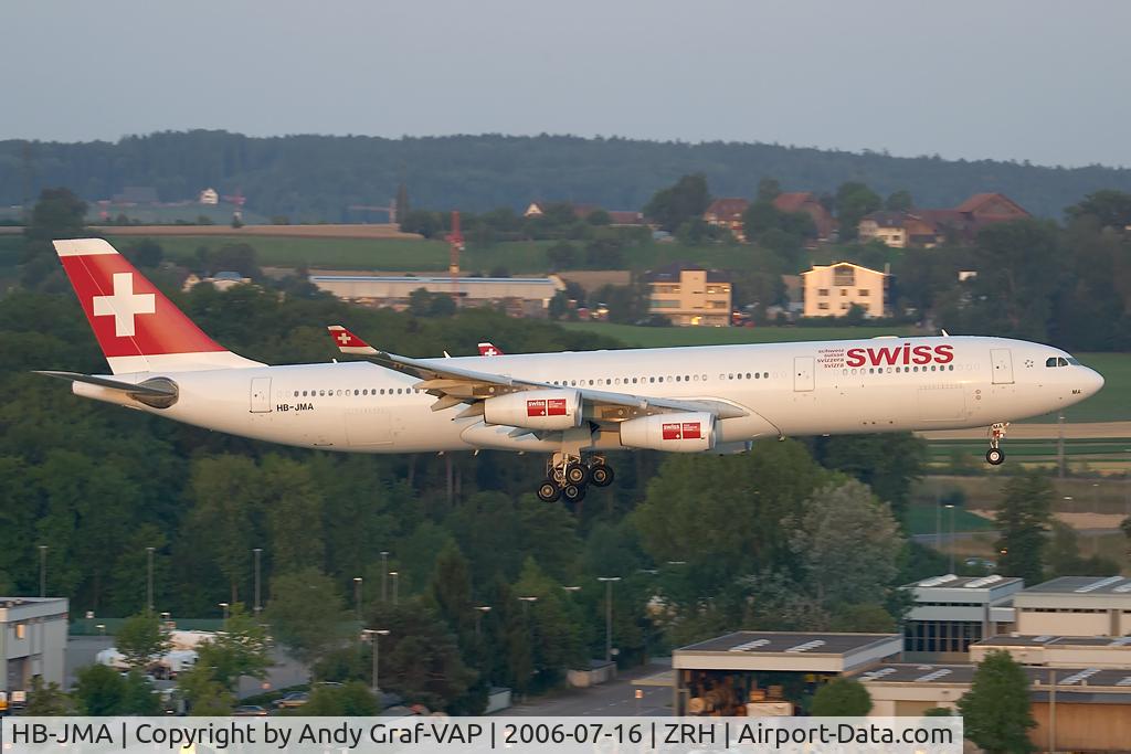 HB-JMA, 2003 Airbus A340-313 C/N 538, SWISS A340-300
