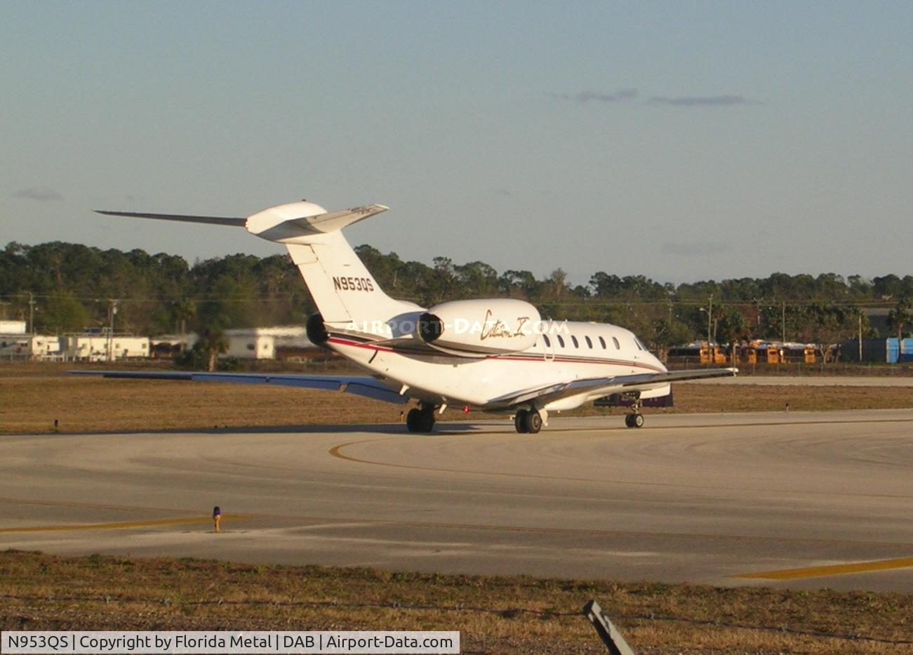 N953QS, 2001 Cessna 750 Citation X Citation X C/N 750-0153, Leaving after Busch race