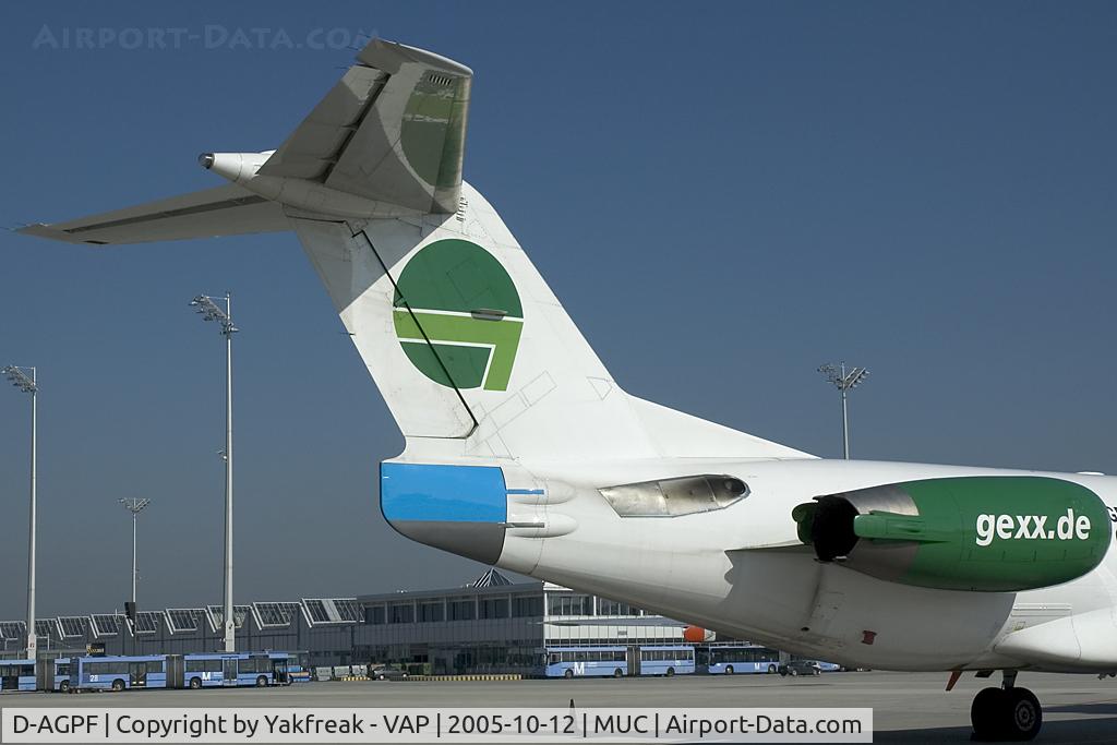 D-AGPF, 1990 Fokker 100 (F-28-0100) C/N 11303, Germania Fokker 100