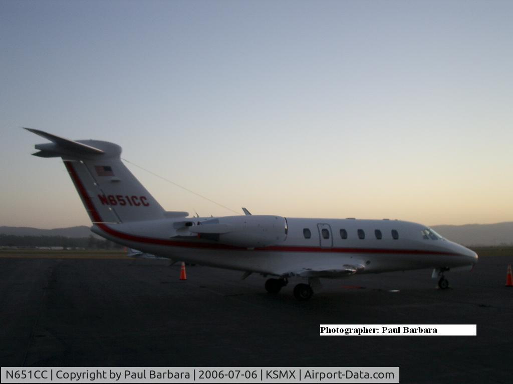 N651CC, 2000 Cessna 650 C/N 650-7119, Taken at KSMX - Santa Maria Airport