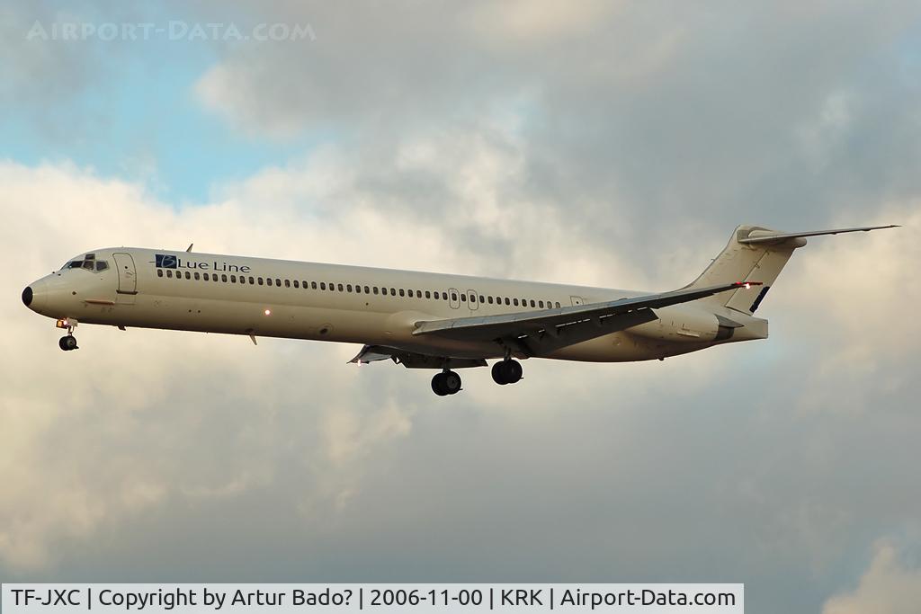 TF-JXC, 1989 McDonnell Douglas MD-83 (DC-9-83) C/N 49627, Blue Line