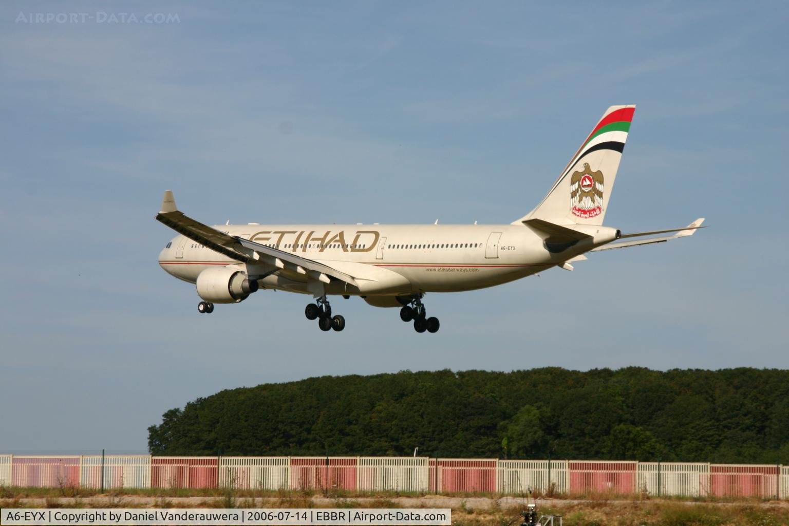 A6-EYX, 1998 Airbus A330-223 C/N 232, descending to rwy 02