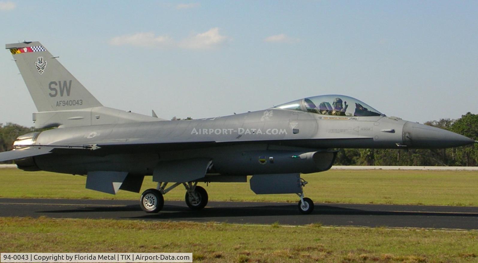 94-0043, 1994 Lockheed F-16CM Fighting Falcon C/N CC-197, F-16 at TIX