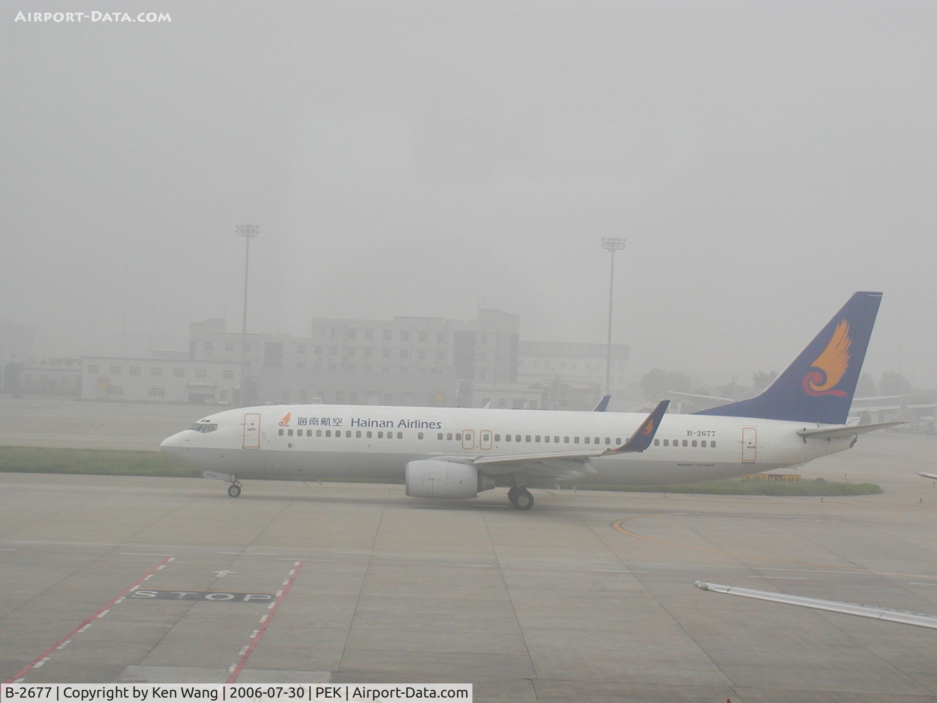 B-2677, 2002 Boeing 737-84P C/N 32604, A foggy day at Beijing Capital International Airport (PEK) China