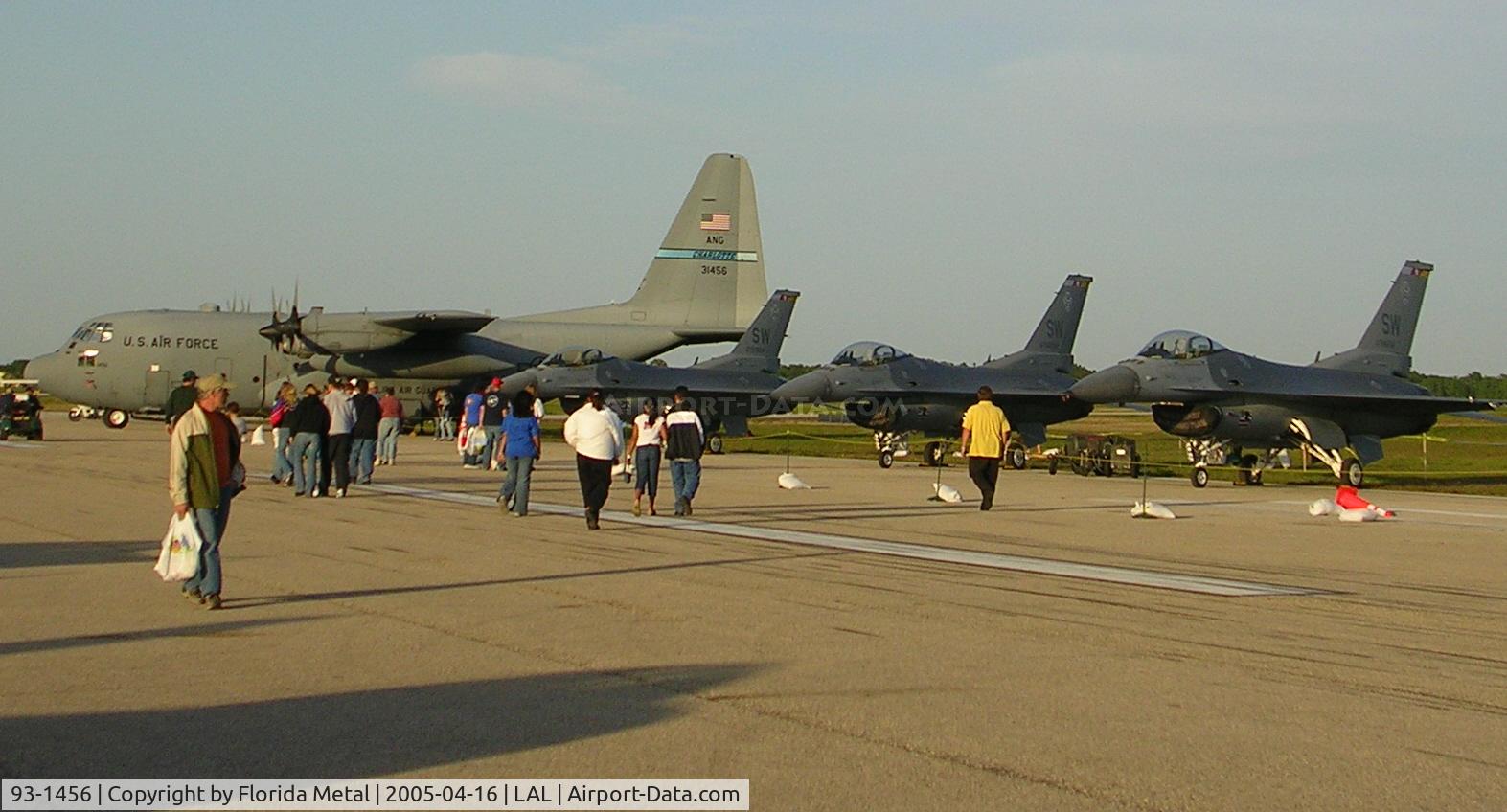 93-1456, 1993 Lockheed C-130H Hercules C/N 382-5361, C-130 and some F-16s