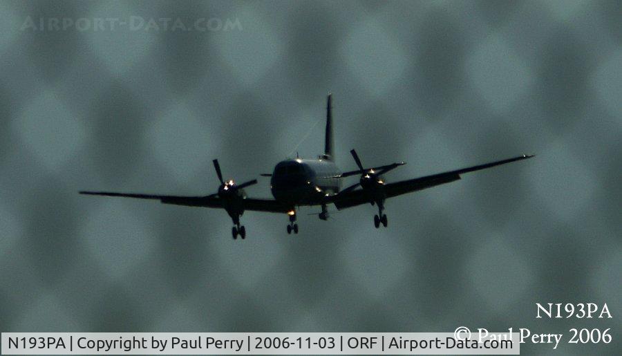 N193PA, 1959 Grumman G159 Gulfstream I C/N 023, Something underslung caught my eye as this Grumman was inbound