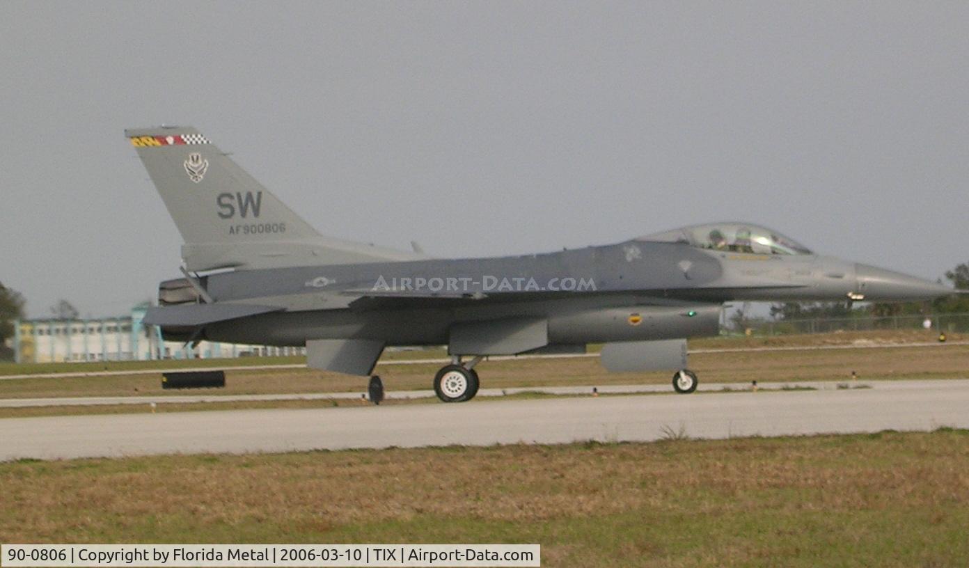 90-0806, 1990 General Dynamics F-16C Fighting Falcon C/N CC-6, F-16
