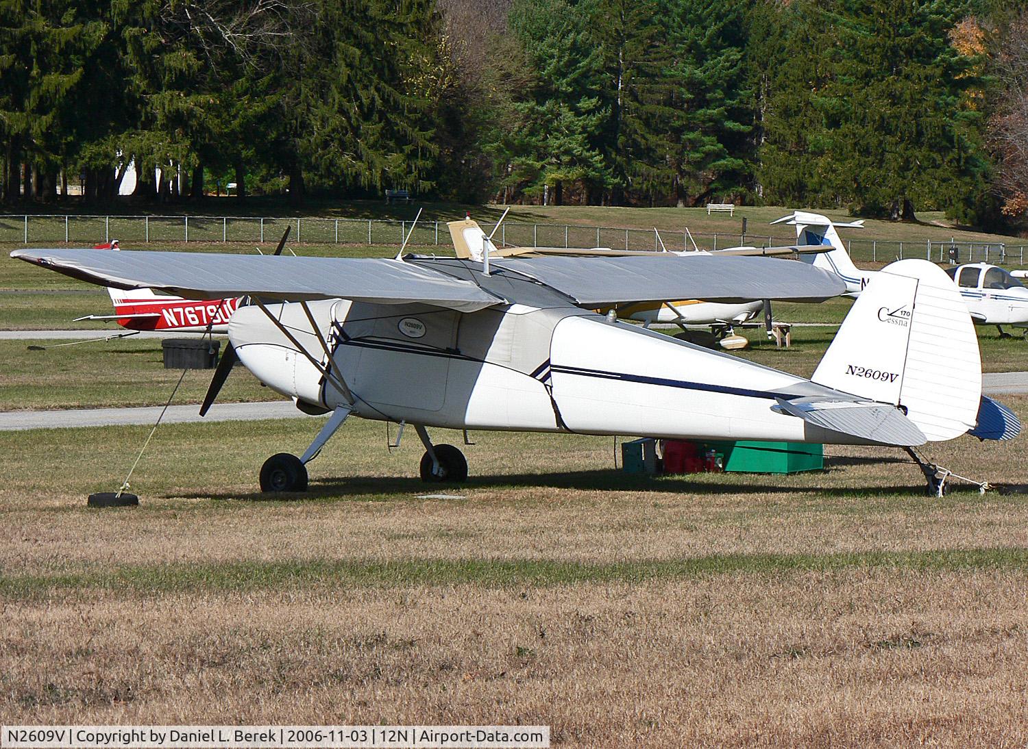 N2609V, 1948 Cessna 170 C/N 18119, Lovely 1948 Cessna 170 flew down to New Jersey from New Hampshire.