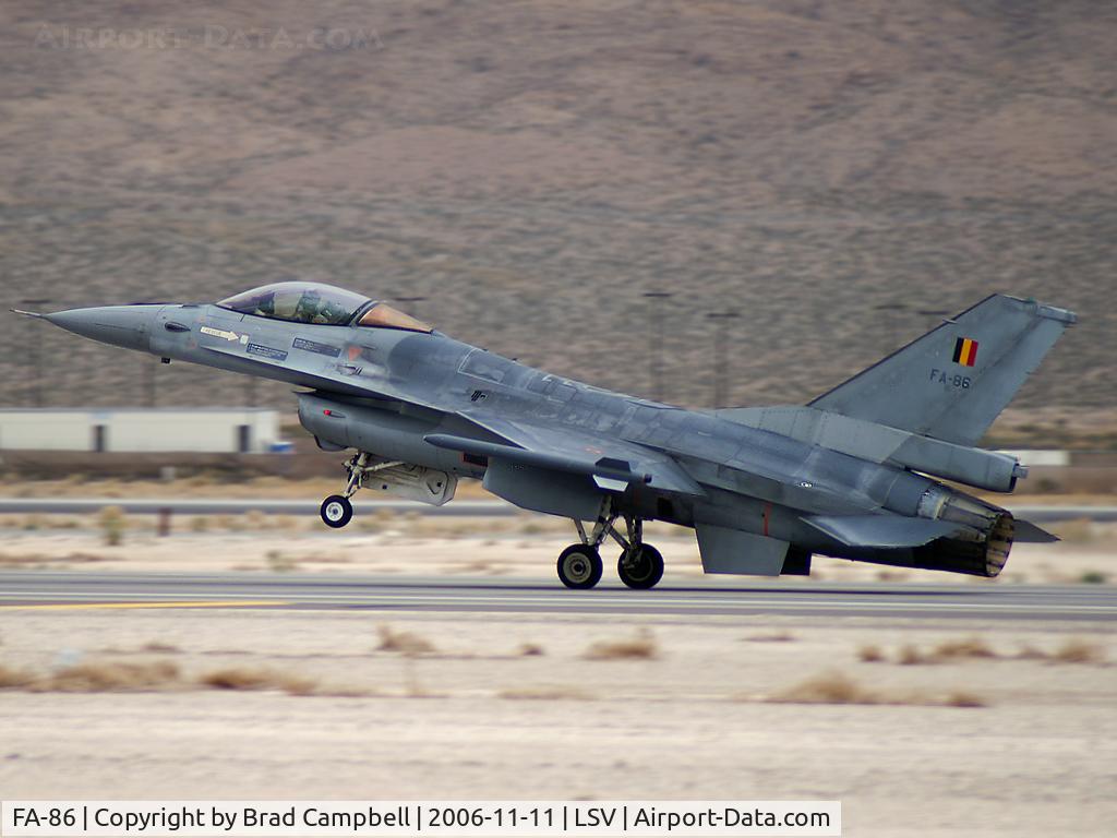 FA-86, SABCA F-16AM Fighting Falcon C/N 6H-86, Belgium Air Force F-16AM