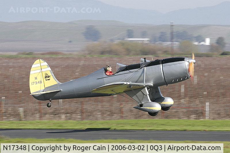 N17348, 1938 Ryan Aeronautical ST-A Special C/N 197, takeoff at Schellville Airport