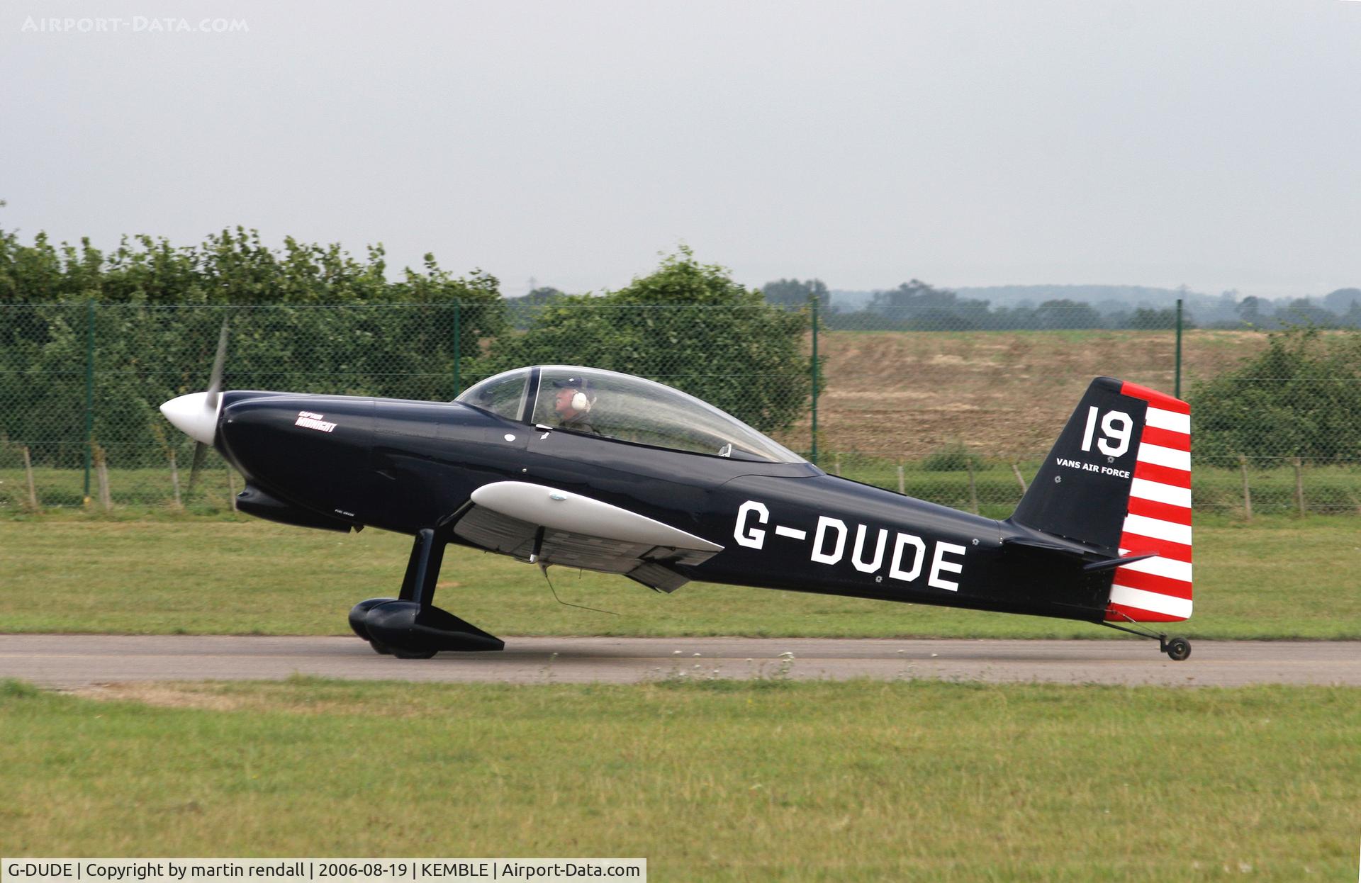 G-DUDE, 2004 Vans RV-8 C/N PFA 303-13246, RV8