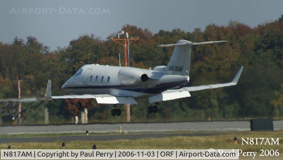 N817AM, 1982 Gates Learjet 55 C/N 069, She's about to touch down, but it won't be long before she's gone again.