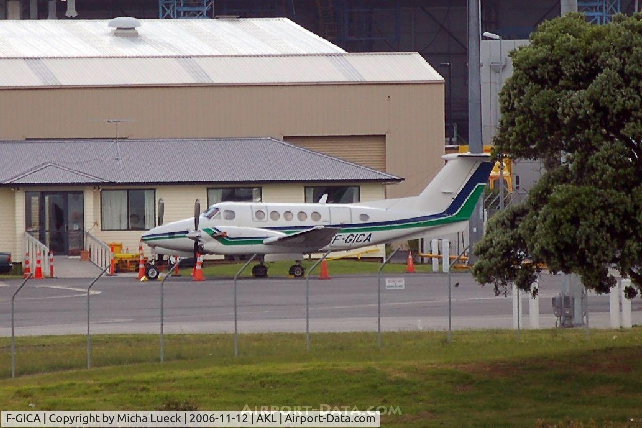 F-GICA, 1988 Beech Super King Air 300LW C/N FA-146, Far away from home, this French-registered Beech Super King Air300 was seen in Auckland, New Zealand