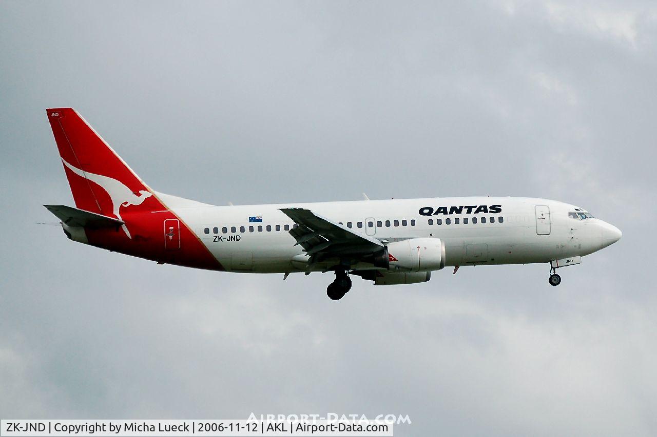 ZK-JND, 1989 Boeing 737-376 C/N 24297, Qantas uses B737-300s on domestic services in New Zealand
