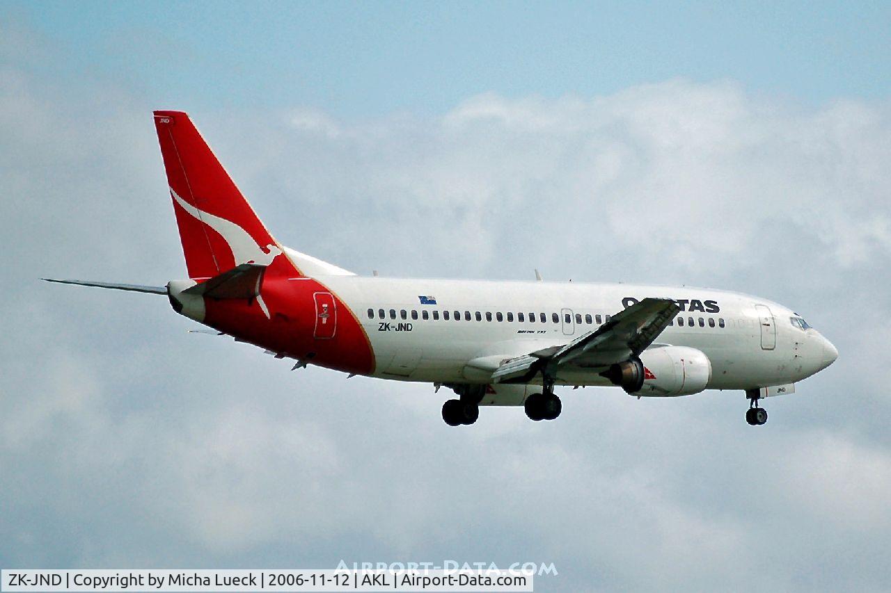 ZK-JND, 1989 Boeing 737-376 C/N 24297, Qantas uses B737-300s on domestic services in New Zealand
