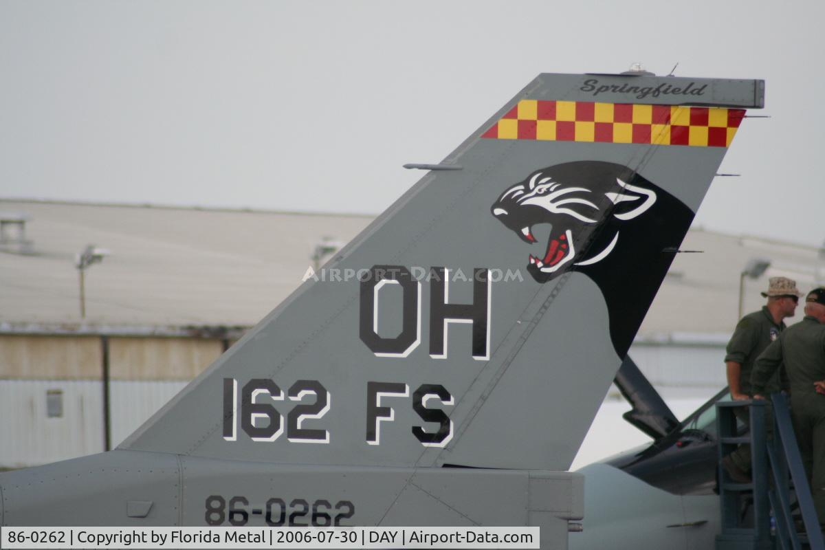 86-0262, 1986 General Dynamics F-16C Fighting Falcon C/N 5C-368, F-16