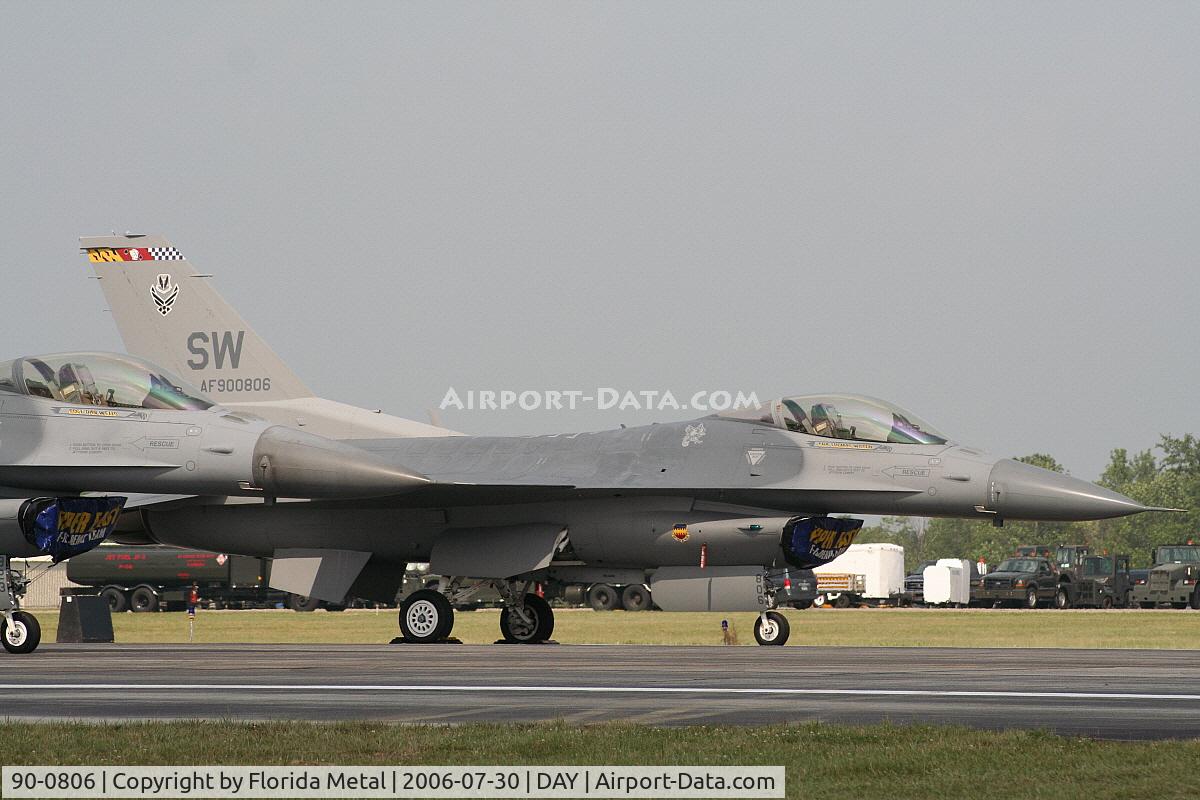 90-0806, 1990 General Dynamics F-16C Fighting Falcon C/N CC-6, F-16