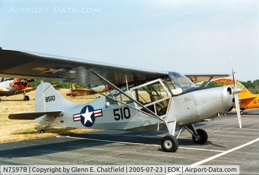 N7597B, 1957 Champion 7FC C/N 7FC-95, Pretending to be an L-16 at the Liason bird fly-in