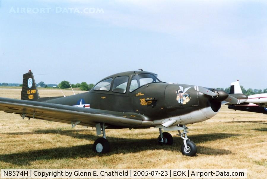 N8574H, 1947 North American Navion (NA-145) C/N NAV-4-623, Pretending to be an L-17 at the Liason fly-in