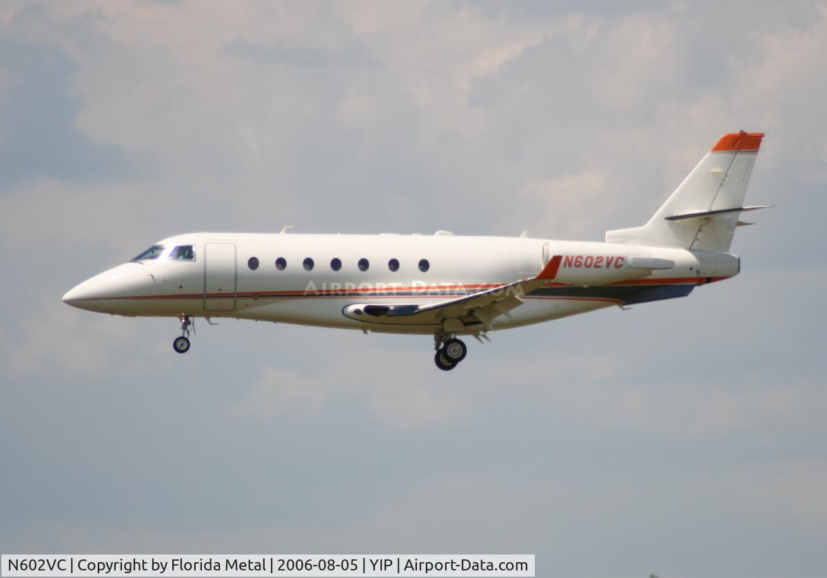 N602VC, 2001 Israel Aircraft Industries IAI-1126 Galaxy C/N 038, Landing at YIP